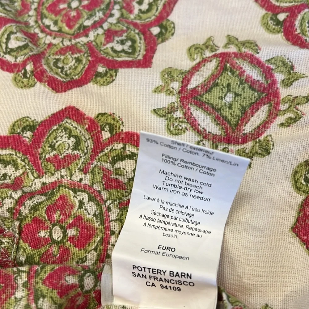 Pottery Barn euro size